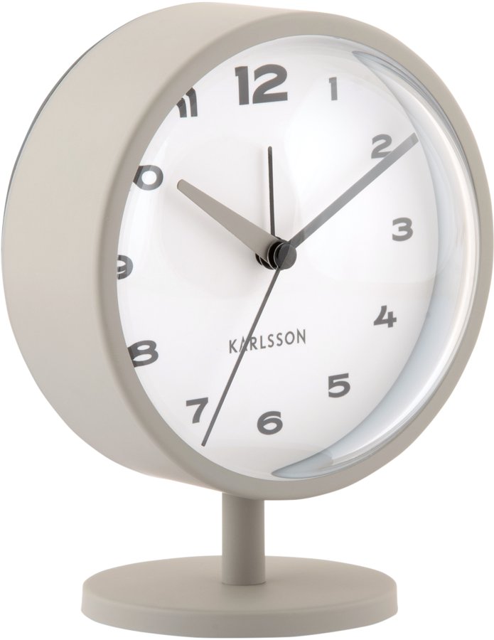 Budíky Karlsson Designové stolní hodiny s&nbsp;budíkem 6027GY - Hodiny a&nbsp;budíky Budíky