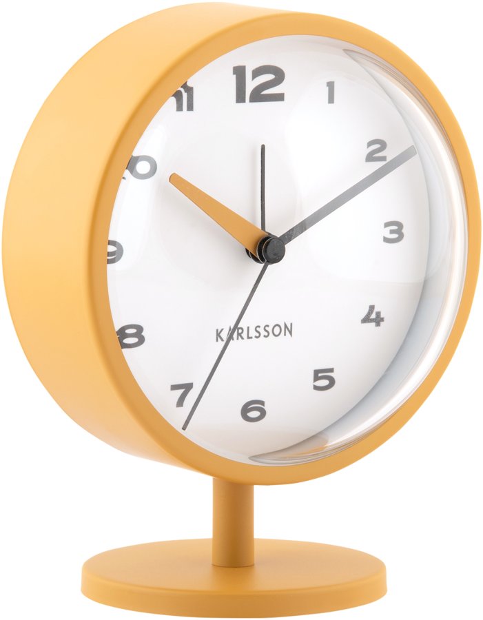 Budíky Karlsson Designové stolní hodiny s&nbsp;budíkem 6027YE - Hodiny a&nbsp;budíky Budíky