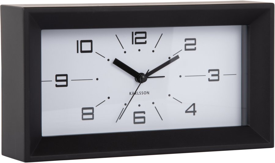 Budíky Karlsson Designové stolní hodiny s&nbsp;budíkem 6066BK - Hodiny a&nbsp;budíky Budíky