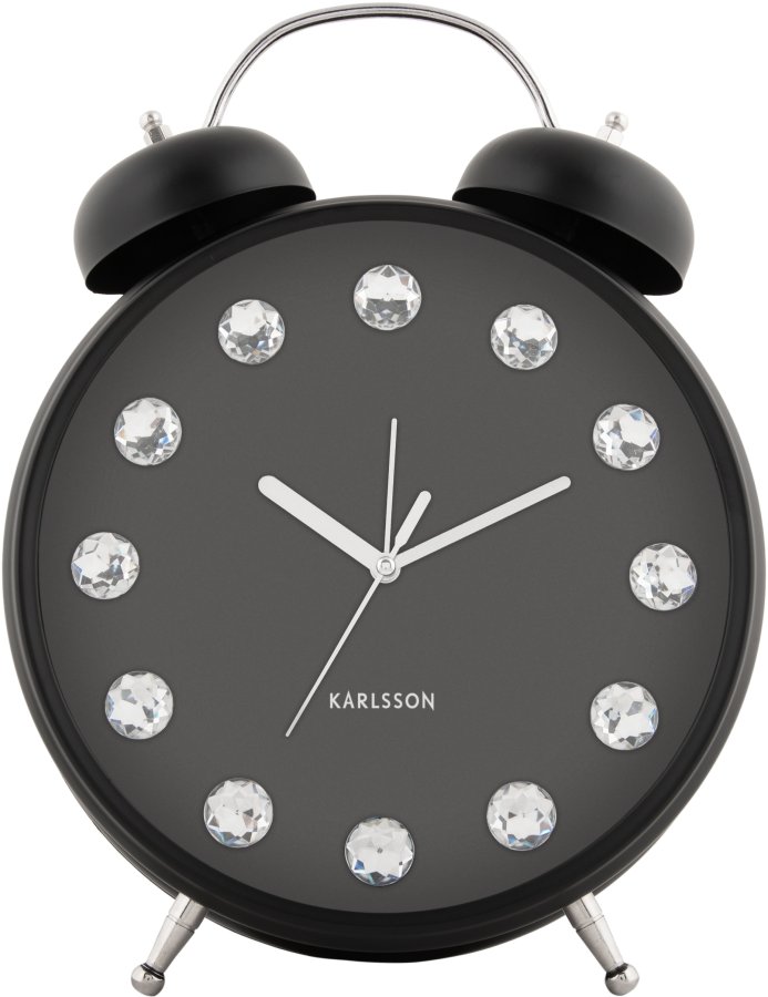 Budíky Karlsson Designový budík KA6019BK - Hodiny a&nbsp;budíky Budíky