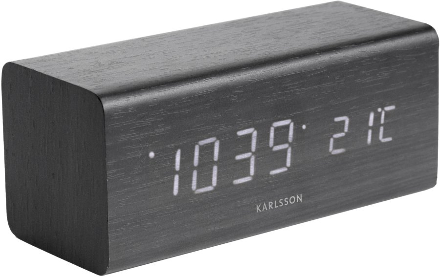 Budíky Karlsson Designový LED budík - hodiny KA5652BK Budíky Karlsson Designový LED budík - hodiny KA5652BK - Hodiny a budíky Budíky