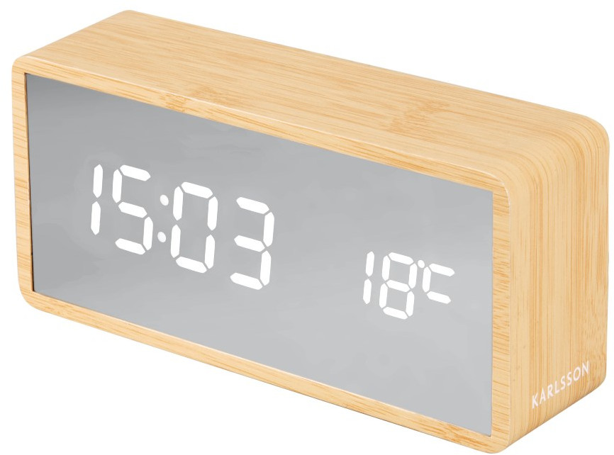 Budíky Karlsson Designový LED budík s&nbsp;teploměrem KA5879WD - Hodiny a&nbsp;budíky Budíky