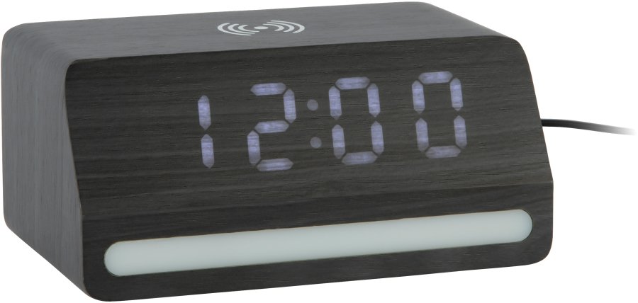 Budíky Karlsson LED hodiny-budík 6078BK Karlsson s&nbsp;nabíječkou 6078BK - Hodiny a&nbsp;budíky Budíky