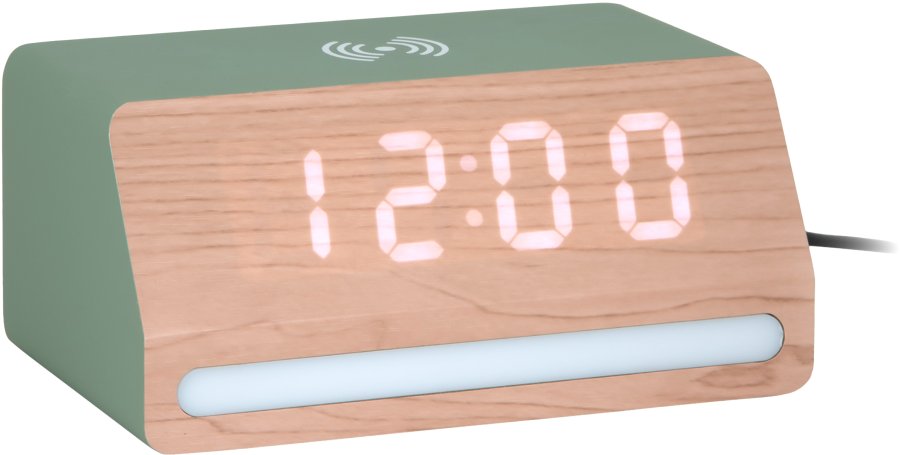 Budíky Karlsson LED hodiny-budík 6078BK Karlsson s&nbsp;nabíječkou 6078GR - Hodiny a&nbsp;budíky Budíky