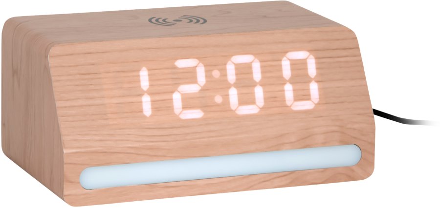 Budíky Karlsson LED hodiny-budík 6078BK Karlsson s&nbsp;nabíječkou 6078WD - Hodiny a&nbsp;budíky Budíky