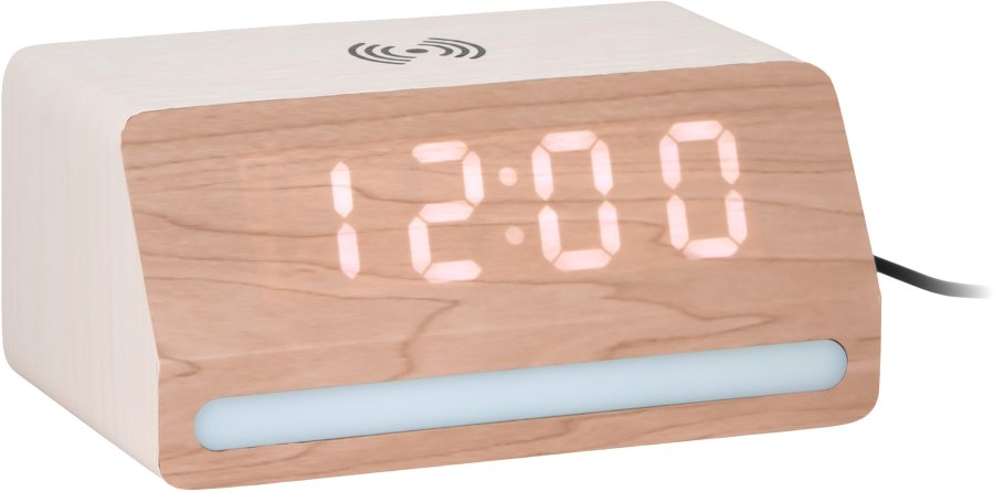 Budíky Karlsson LED hodiny-budík 6078BK Karlsson s&nbsp;nabíječkou 6078WH - Hodiny a&nbsp;budíky Budíky