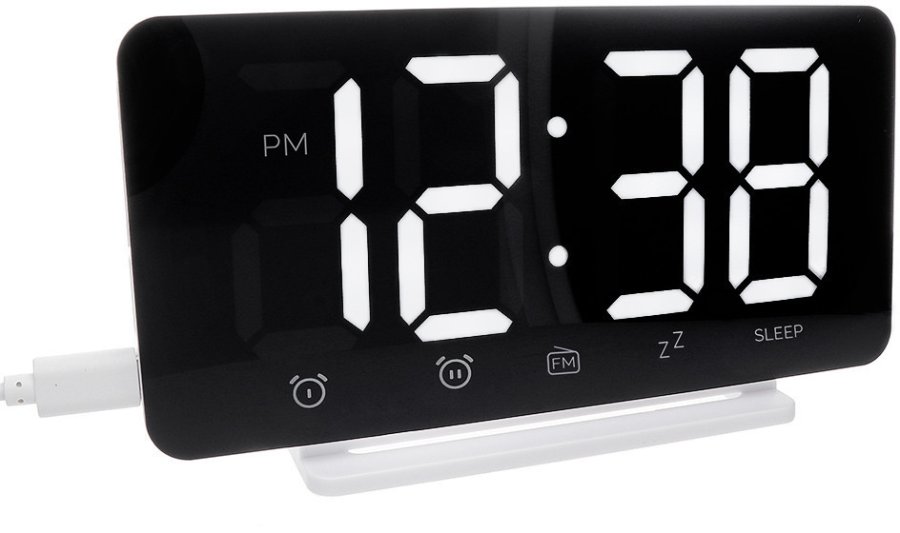 Budíky Prim Digitální budík PRIM Travis s&nbsp;rádiem a&nbsp;USB portem C02P.4306.00 - Hodiny a&nbsp;budíky Budíky