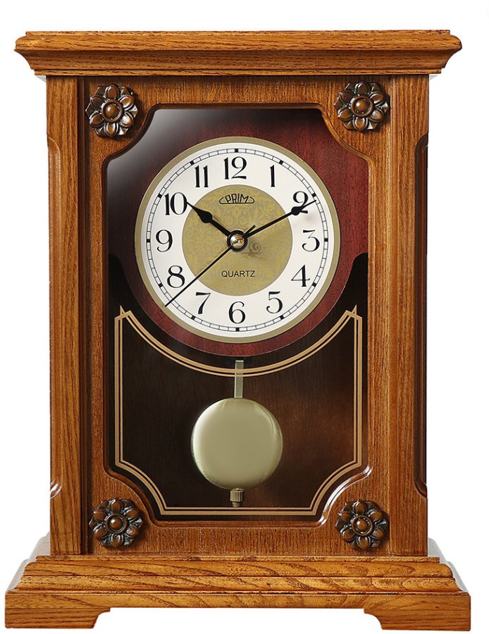 Budíky Prim Stolní hodiny Retro Lotus s&nbsp;kyvadlem E08P.4314.50 - Hodiny a&nbsp;budíky Budíky