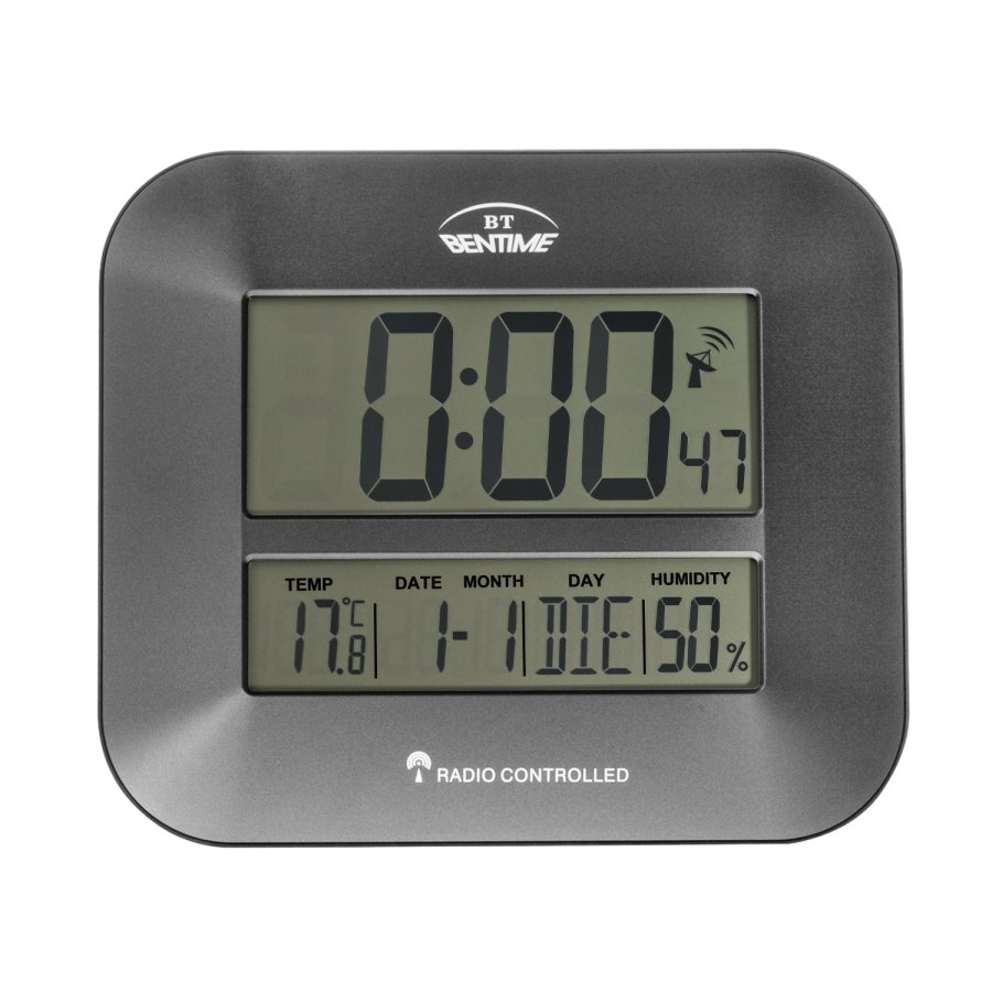 Meteostanice Bentime Rádiem řízené hodiny/budík s teploměrem a vlhkoměrem H17-ET843G