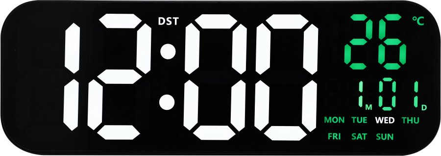 Meteostanice JVD Digitální nástěnné hodiny DH9016.4