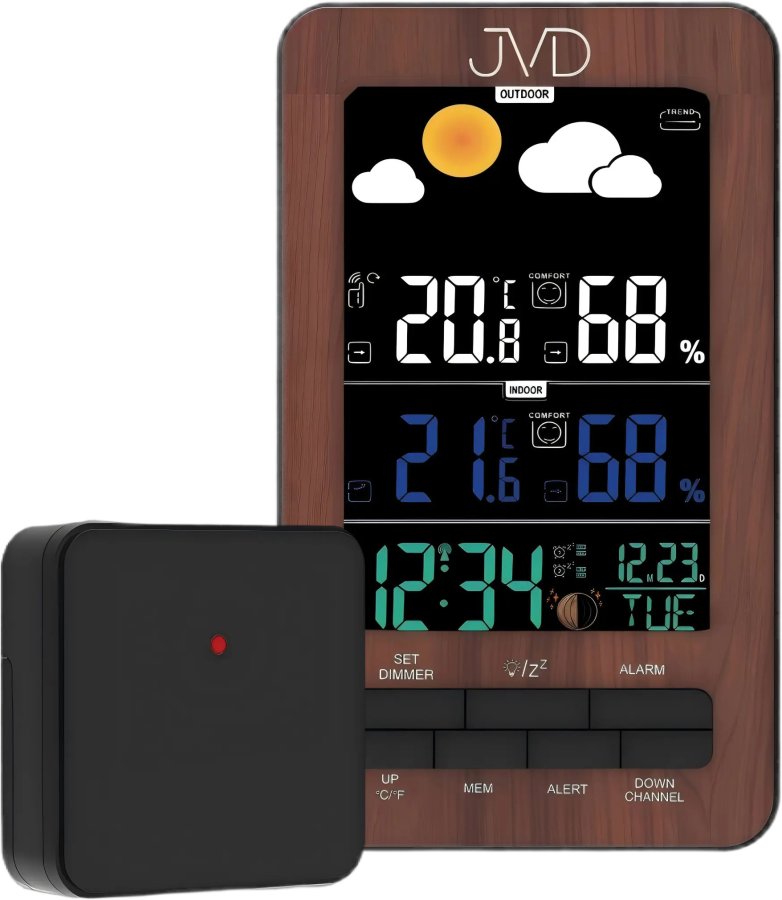 Meteostanice JVD Rádiem řízená meteorologická stanice RB6687.2