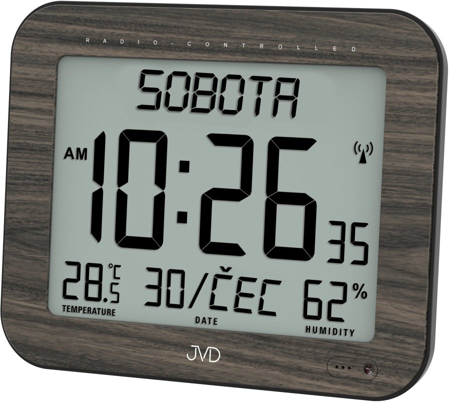 Meteostanice JVD Rádiem řízené digitální hodiny s budíkem DH9363.2