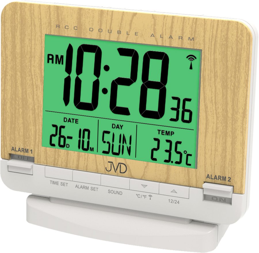 Meteostanice JVD Rádiem řízený budík s teploměrem RB9242.1
