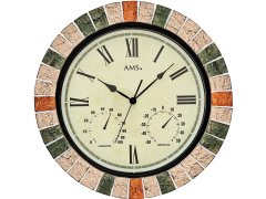 AMS Design Nástěnné hodiny s teploměrem a vlhkoměrem 9620 7535654