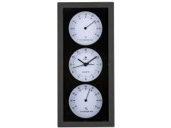 Nástěnné hodiny Lowell Nástěnné-stolní hodiny s&nbsp;teploměrem a&nbsp;vlhkoměrem JA7071BN