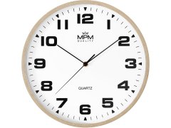 Nástěnné hodiny MPM Quality Designové plastové hodiny Madera E01.4462.5000