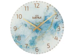 Nástěnné hodiny MPM Quality Nástěnné skleněné hodiny Onyx E09.4375