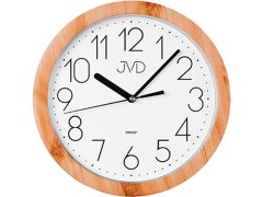 JVD Nástěnné hodiny s&nbsp;plynulým chodem H612 hnědá 7370877