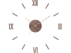 Nástěnné hodiny Prim Dřevěné designové hodiny tmavě hnědé PRIM Remus E07P.4337.54