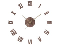 Nástěnné hodiny Prim Dřevěné designové hodiny tmavě hnědé PRIM Romulus E07P.4338.54