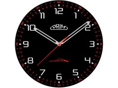 Nástěnné hodiny Prim Speedline - černo-červené E09.5530.9020