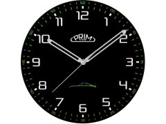 Nástěnné hodiny Prim Speedline - černo-zelené E09.5530.9040