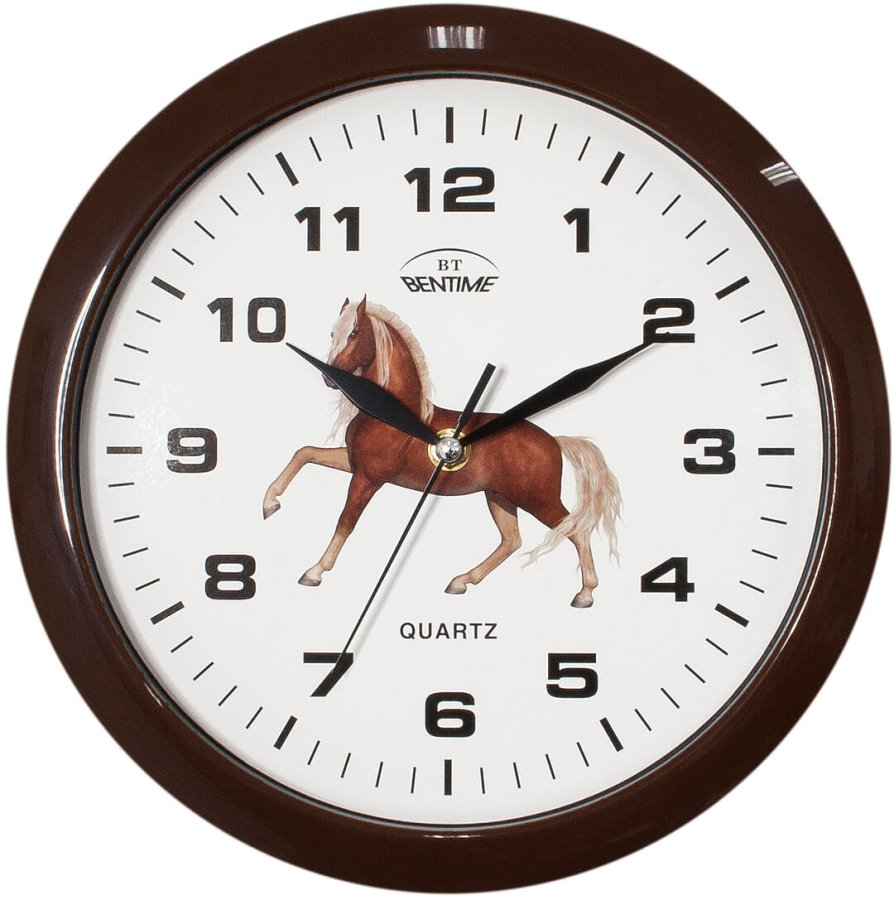 Nástěnné hodiny Bentime Dětské hodiny H06-SW8047BR - Hodiny a budíky Nástěnné hodiny