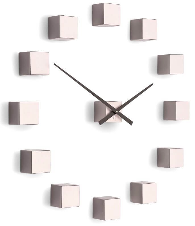 Nástěnné hodiny Future Time Nalepovací hodiny Cubic Pink FT3000PI - Hodiny a budíky Nástěnné hodiny