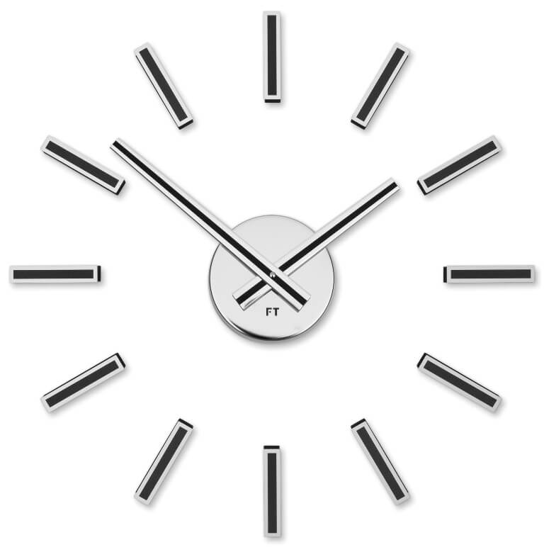 Nástěnné hodiny Future Time Nalepovací hodiny Modular Black FT9400BK