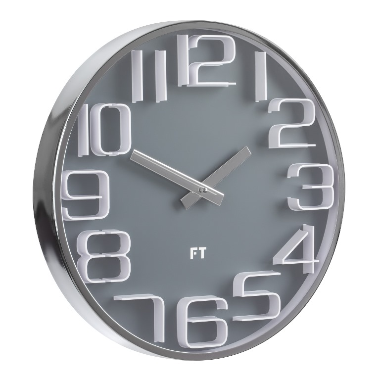 Nástěnné hodiny Future Time Numbers FT7010GY