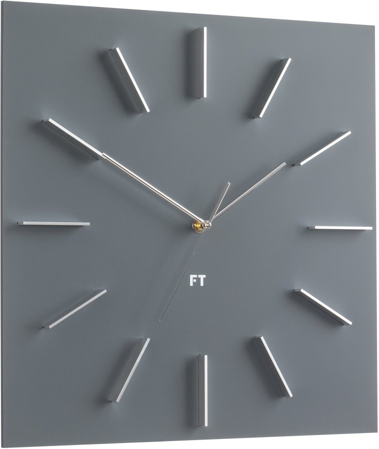 Nástěnné hodiny Future Time Square Grey FT1010GY - Hodiny a budíky Nástěnné hodiny