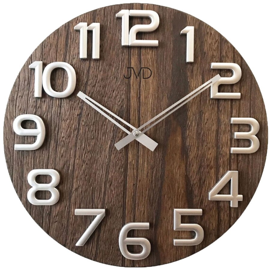 JVD Nástěnné hodiny dřevěné HT97.3 - Hodiny a budíky Nástěnné hodiny