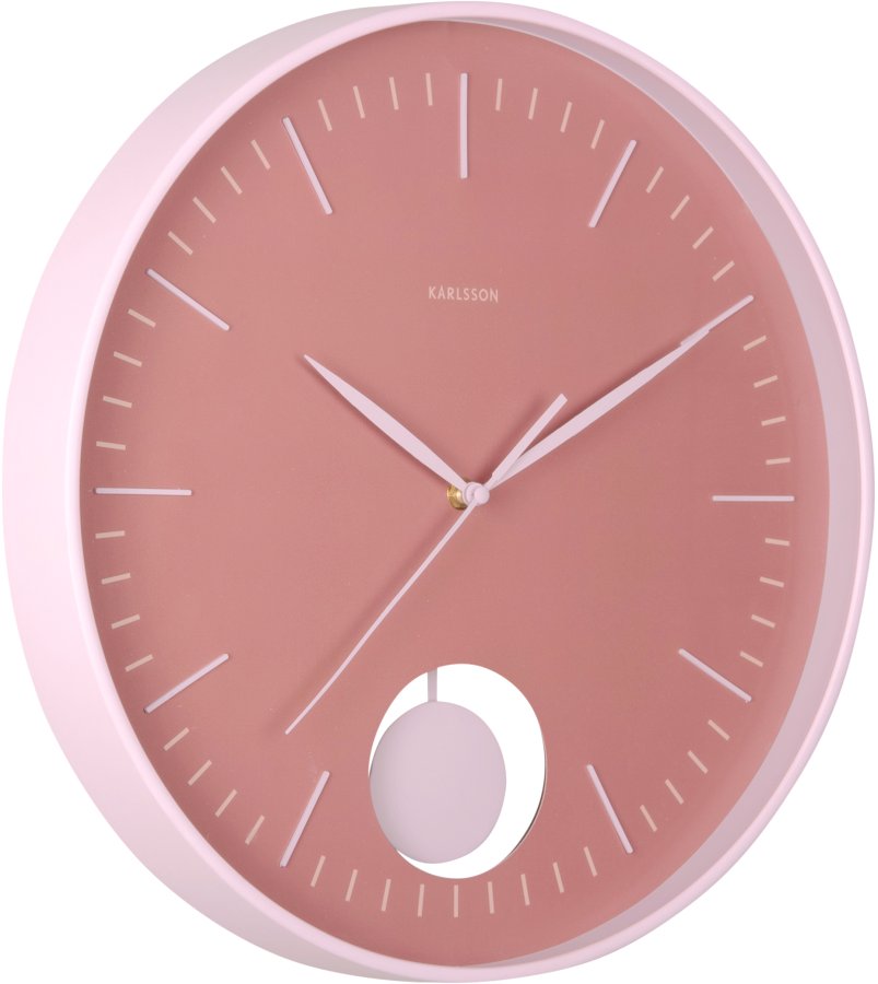 Karlsson Designové nástěnné hodiny s&nbsp;kyvadlem 6065PI - Hodiny a&nbsp;budíky Nástěnné hodiny