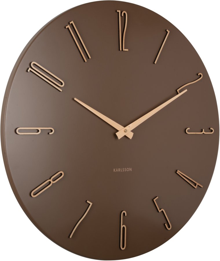 Karlsson Designové nástěnné hodiny 6073BR - Hodiny a&nbsp;budíky Nástěnné hodiny