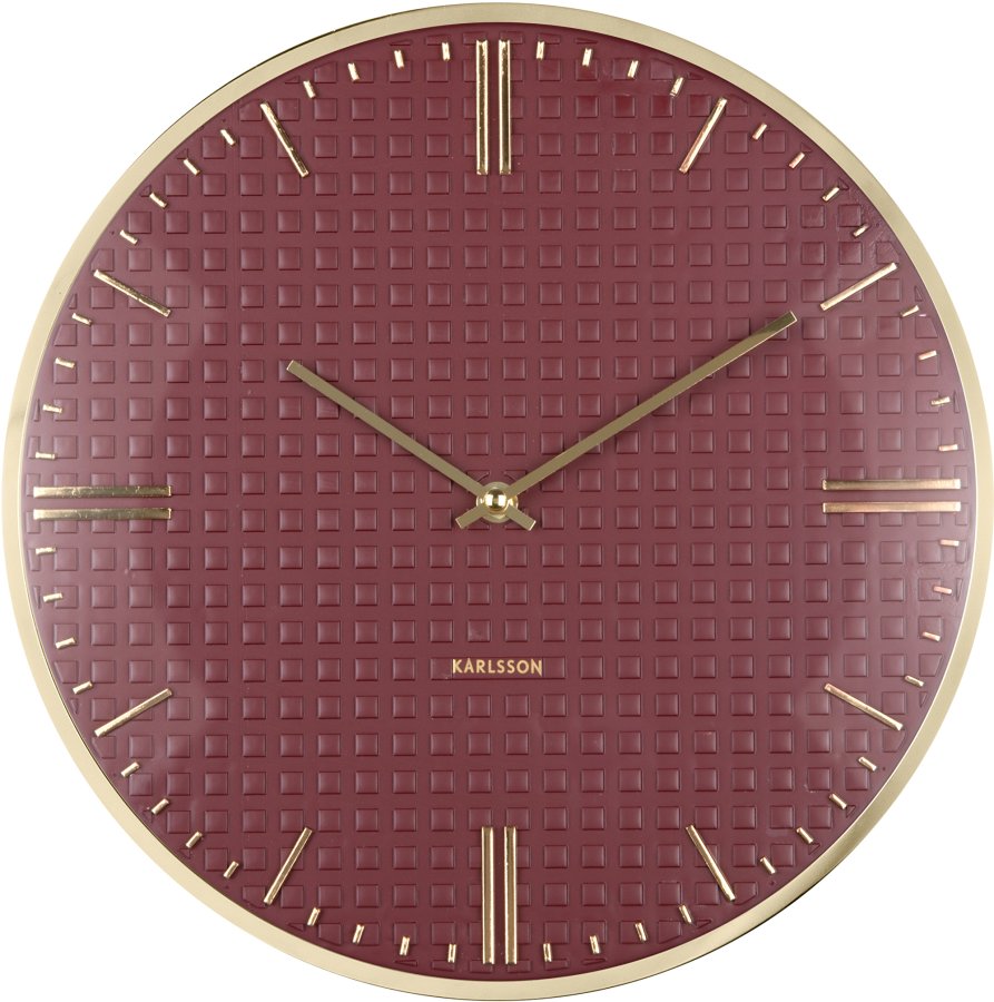 Karlsson Designové nástěnné hodiny 6091RD - Hodiny a&nbsp;budíky Nástěnné hodiny