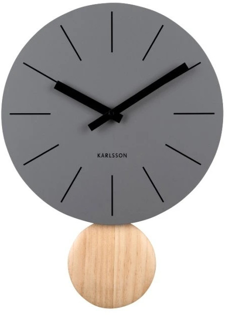Karlsson Kyvadlové nástěnné hodiny KA5967GY - Hodiny a&nbsp;budíky Nástěnné hodiny