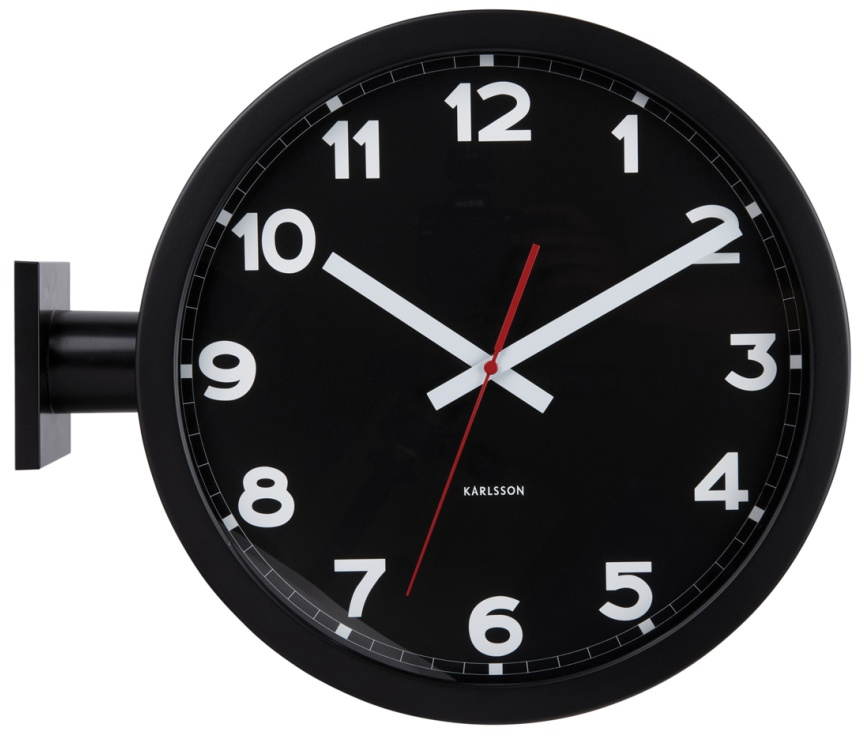 Karlsson Oboustranné nástěnné hodiny KA5966BK - Hodiny a&nbsp;budíky Nástěnné hodiny