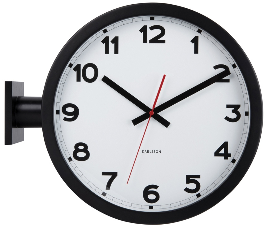 Karlsson Oboustranné nástěnné hodiny KA5966WH - Hodiny a&nbsp;budíky Nástěnné hodiny