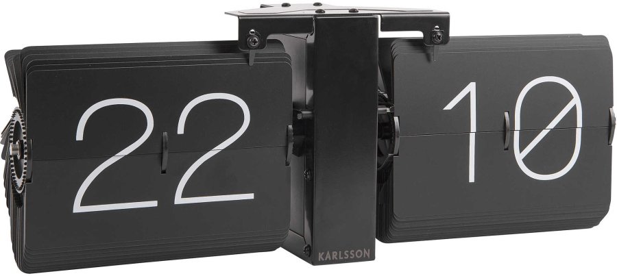 Nástěnné hodiny Karlsson Překlápěcí hodiny KA5602BK - Hodiny a&nbsp;budíky Nástěnné hodiny