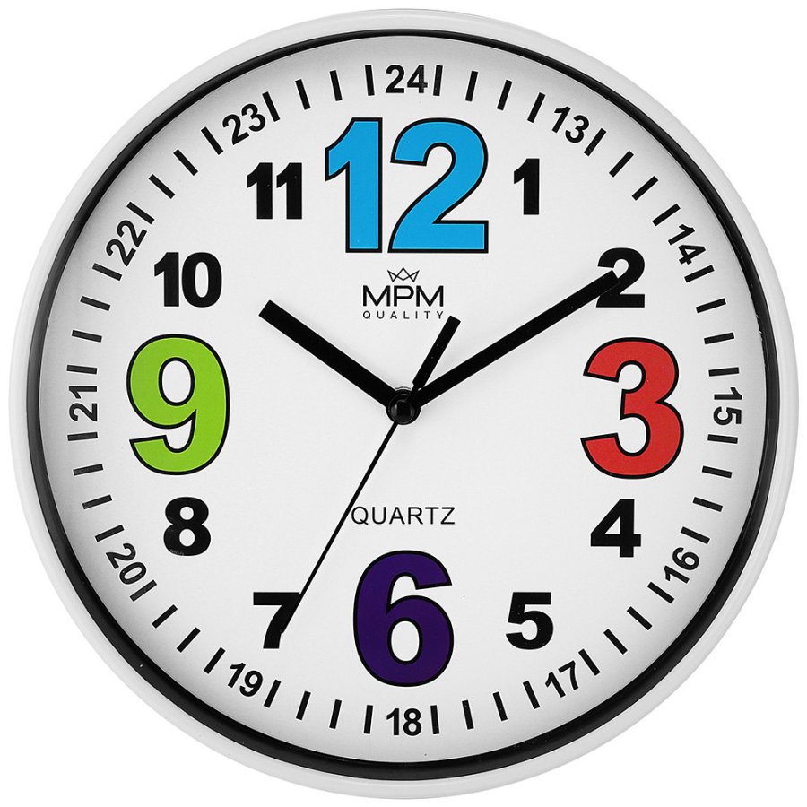 Nástěnné hodiny MPM Quality Designové hodiny s plynulým chodem E01.3686.00