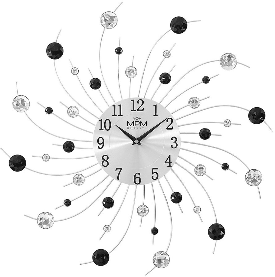 Nástěnné hodiny MPM Quality Designové kovové hodiny MPM Starlino E04.4283.70 - Hodiny a&nbsp;budíky Nástěnné hodiny