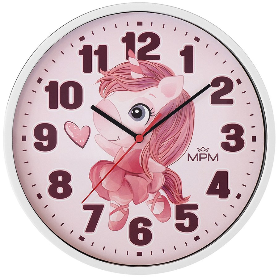 MPM Quality Dětské nástěnné hodiny Jednorožec E01M.4266.00 - Hodiny a&nbsp;budíky Nástěnné hodiny