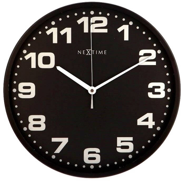 Nástěnné hodiny Nextime Dash Black 3053zw
