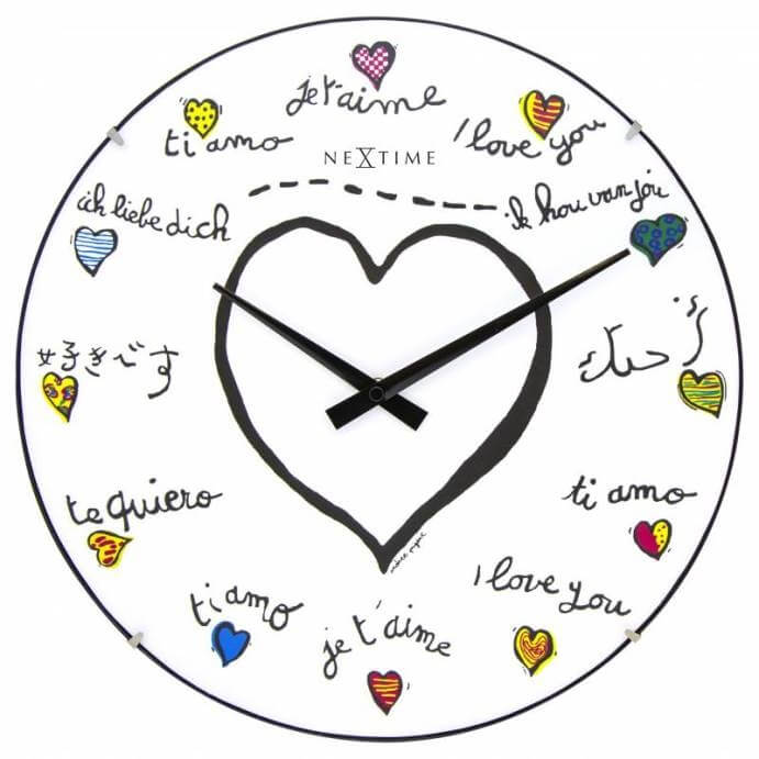 Nástěnné hodiny Nextime Loving You Dome 3160