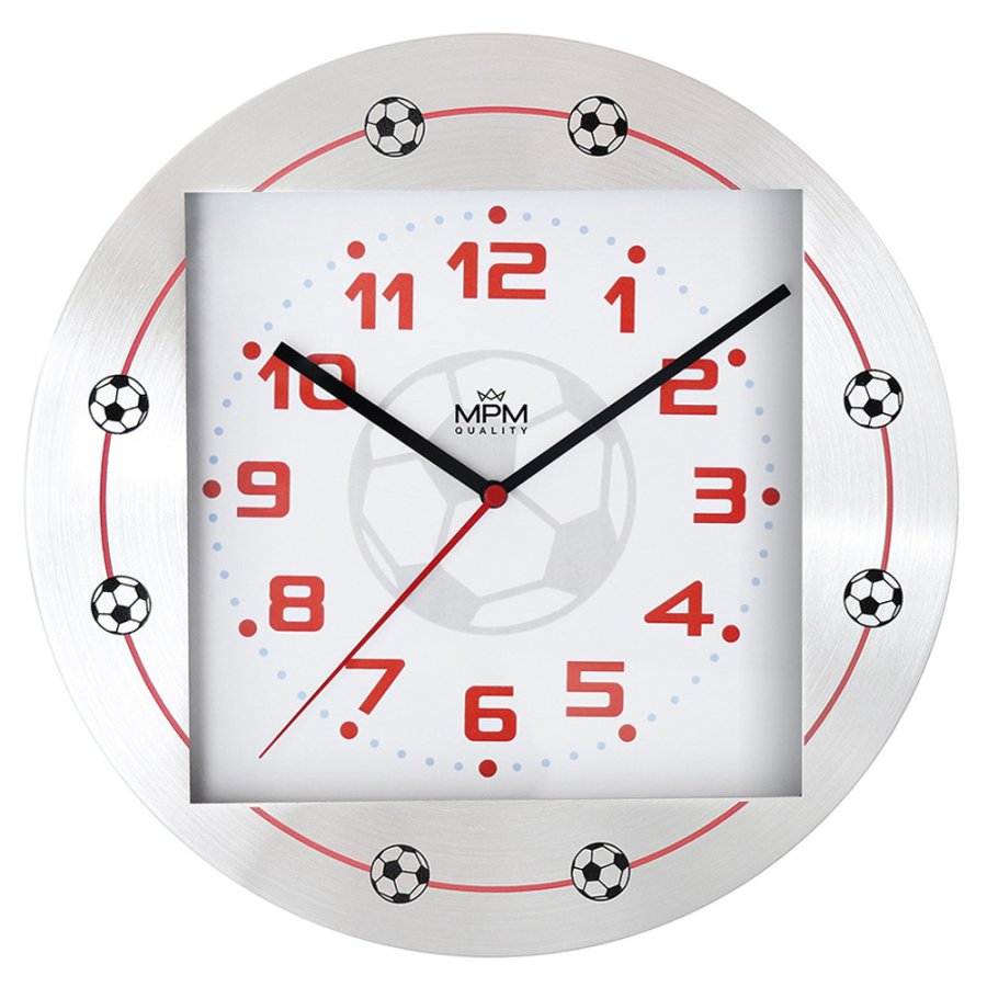 Nástěnné hodiny MPM Quality Dětské kovové hodiny Explore E01.4354.71.C