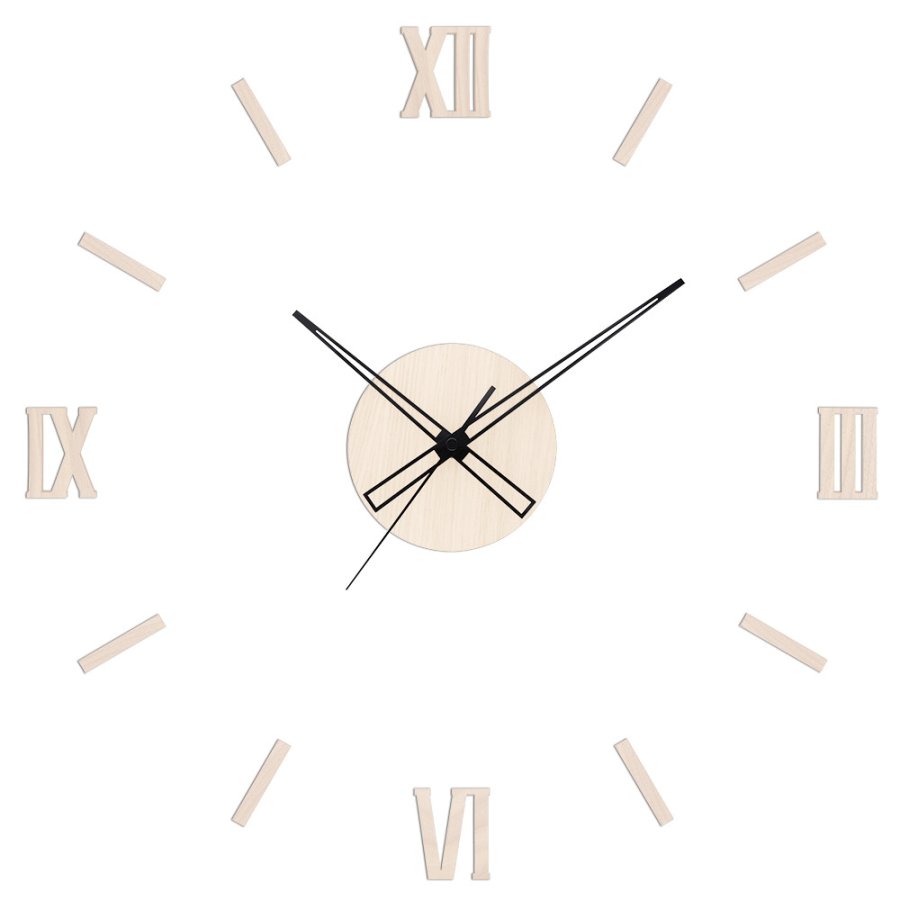 Nástěnné hodiny Prim Dřevěné designové hodiny světle hnědé PRIM Remus E07P.4337.53 - Hodiny a&nbsp;budíky Nástěnné hodiny