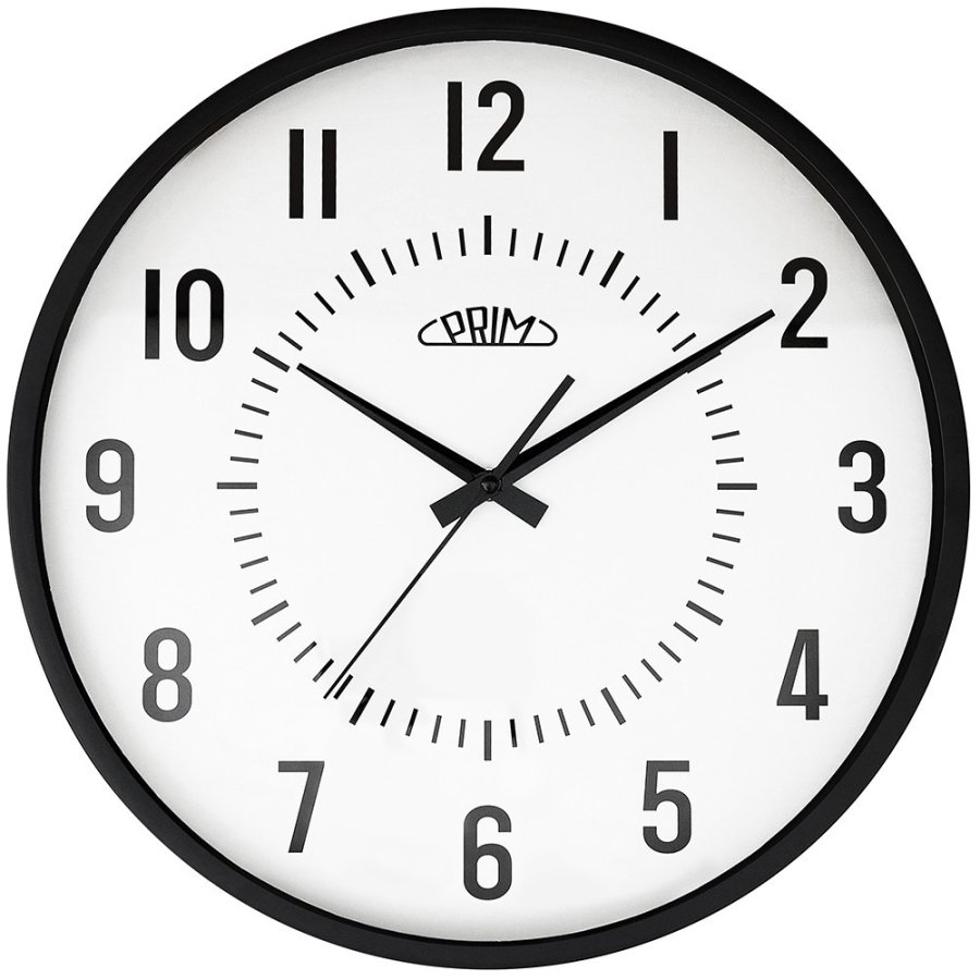 Nástěnné hodiny Prim Elementary - black E01P.4184.90