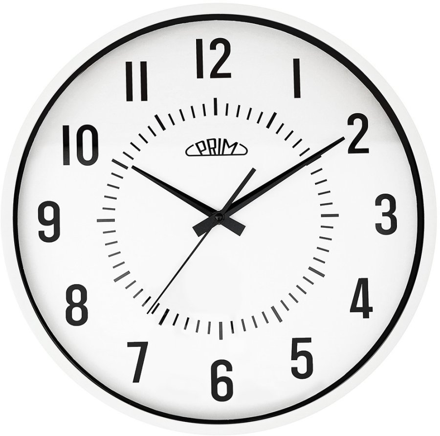 Nástěnné hodiny Prim Elementary - white E01P.4184.00