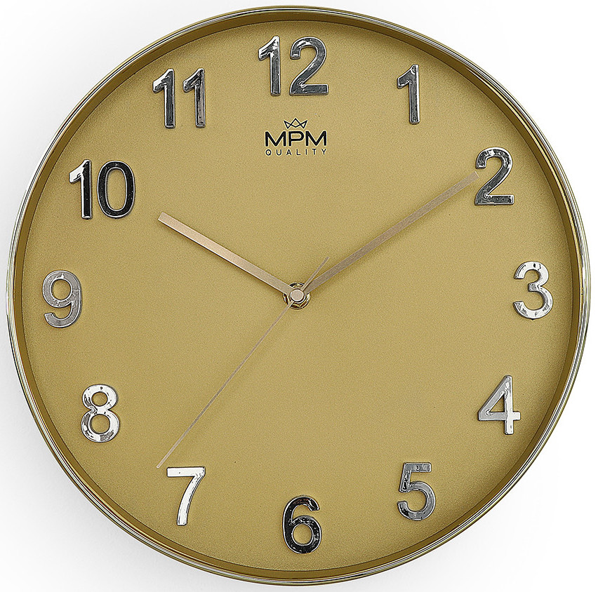 MPM Quality Nástěnné hodiny Golden Simplicity E01.4163.80 - Hodiny a&nbsp;budíky Nástěnné hodiny