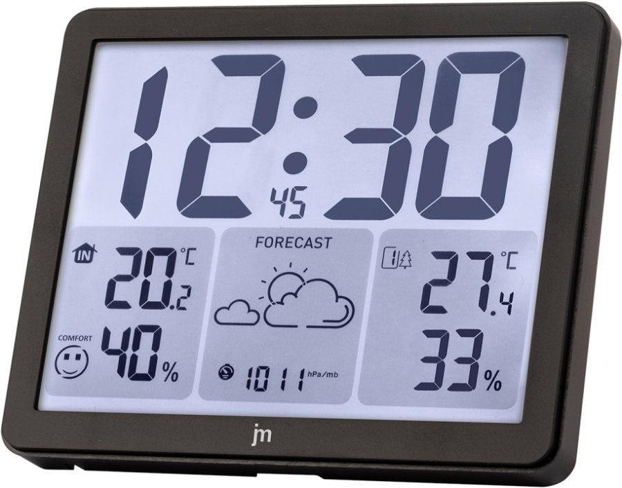 Lowell Meteostanice a&nbsp;digitální hodiny JD9539 řízené signálem - Hodiny a&nbsp;budíky Přístroje a&nbsp;příslušenství Hodiny, budíky, meteostanice